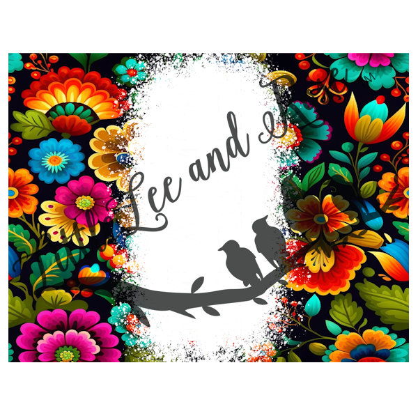 Fiesta Bright Flower Wrap Full Sheet 8.5x11 UV-DTF