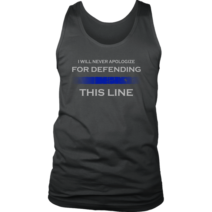 "I will never apologize for defending this line" - Tank tops