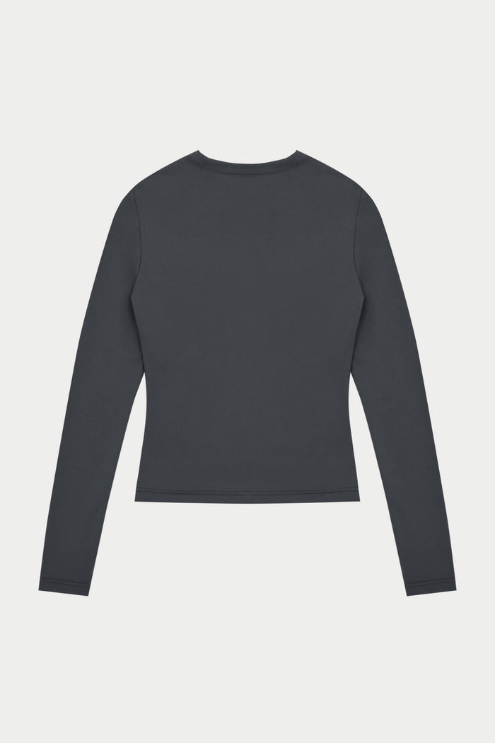 SCULPTING STRETCH LONG SLEEVE TOP - MIDNIGHT GREY