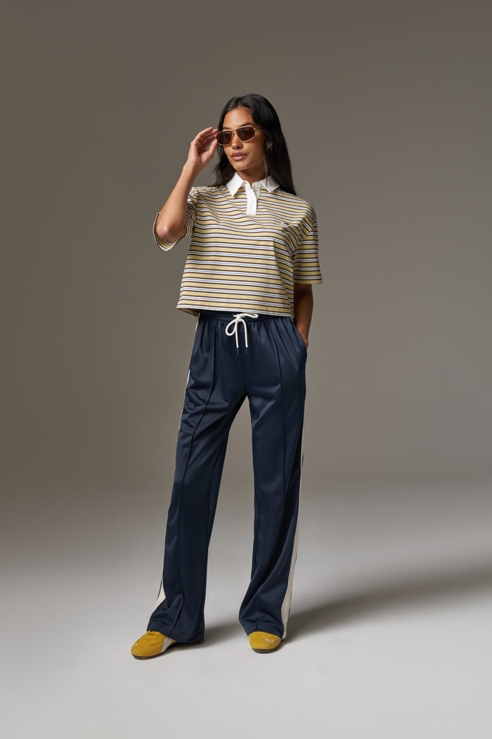 STRIPED POLO TEE - YELLOW