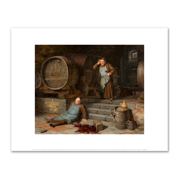 Eduard von Grützner, The Catastrophe, 1892, Milwaukee Art Museum. Fine Art Prints in various sizes by Museums.Co