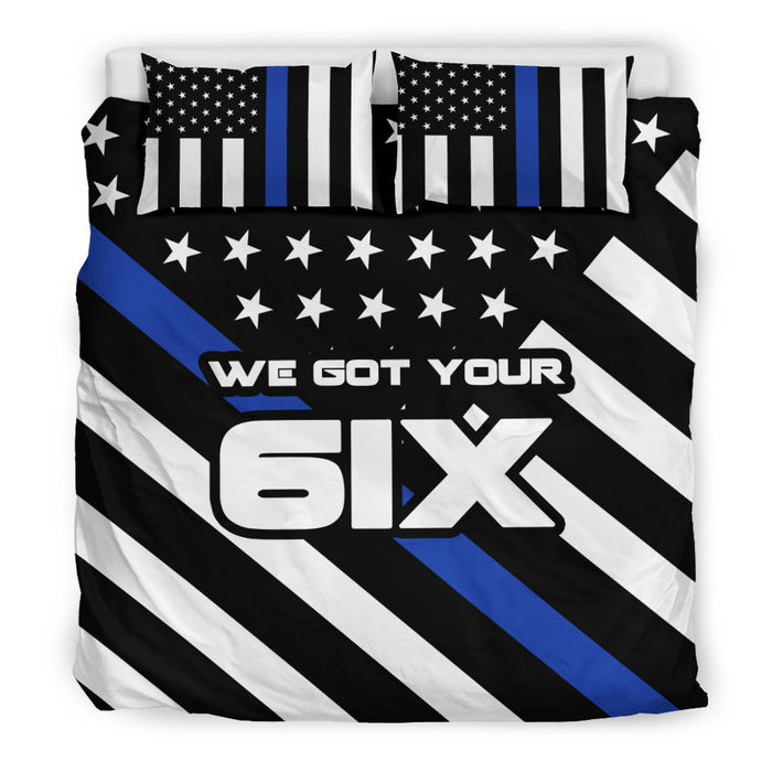 We Got Your Six - Thin Blue Line Bedding