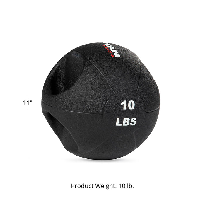 10 LB Dual Grip Medicine Ball