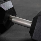 100 LB Straight Stainless Steel Hex Dumbbells