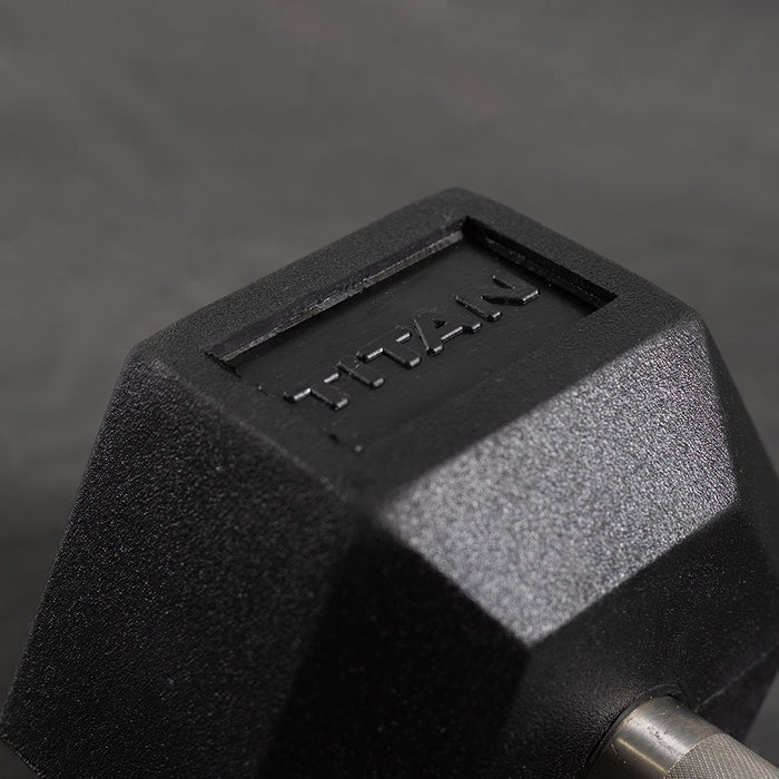 105 LB Straight Stainless Steel Hex Dumbbells