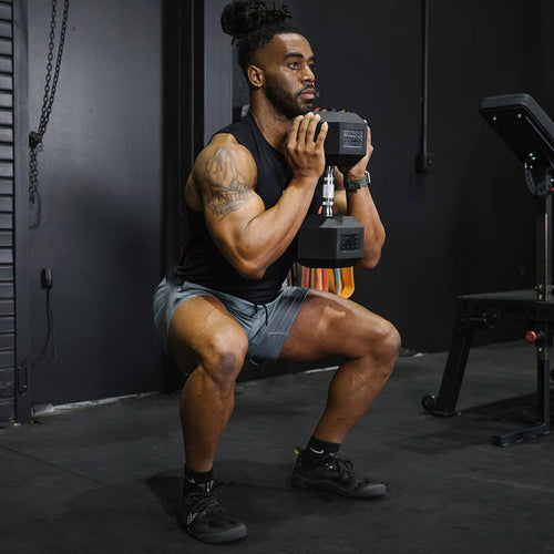 15 LB Rubber Hex Dumbbells