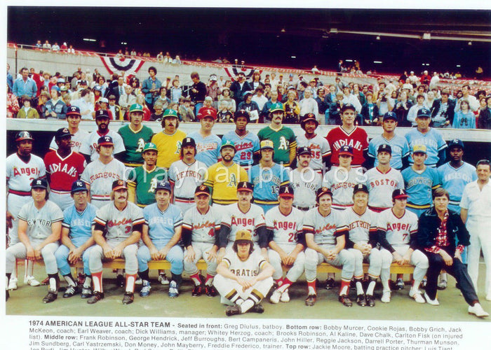 1974 American League All Star Team - Graded And Framed