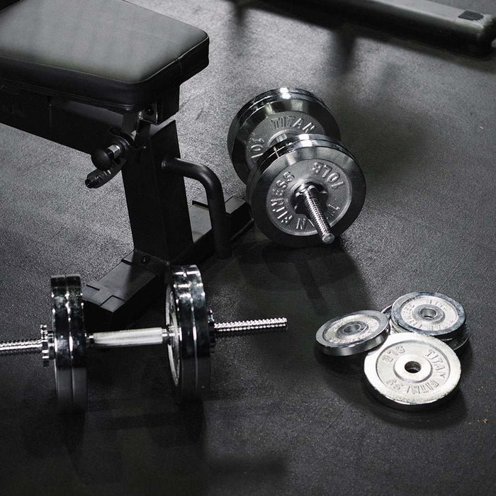 200 LB Set Adjustable Chrome Dumbbells
