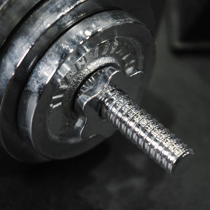 200 LB Set Adjustable Chrome Dumbbells