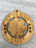 Air Force Officer Rank Insignia MAJOR wooden ornament