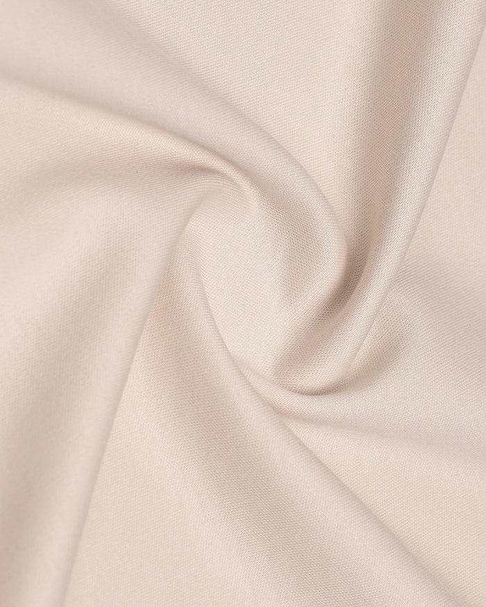 Almond Luxe Beige Solid Polo - Toll