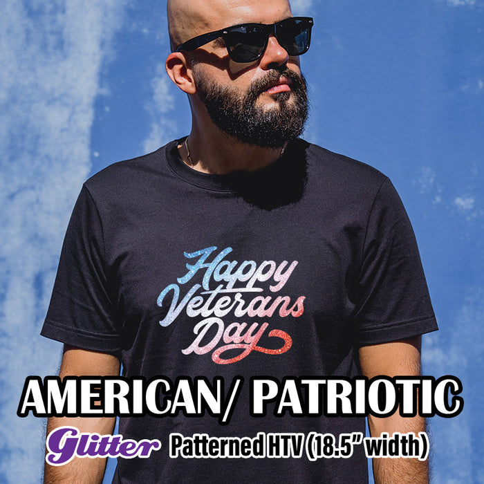 American Themed Glitter Pattern