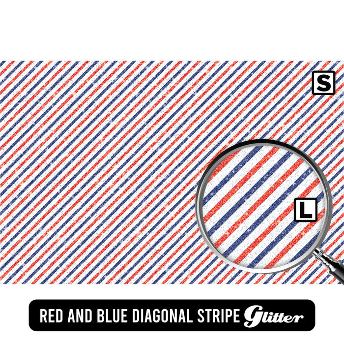 Red and Blue Diagonal Stripe