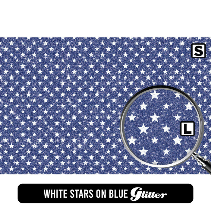 White Stars on Blue