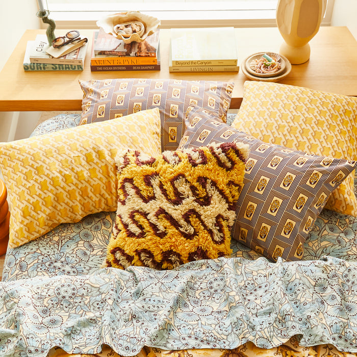 Antonella Cotton Pillowcase Set - Garnet