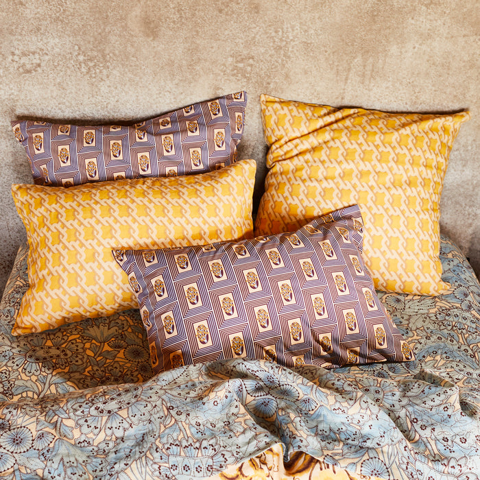 Antonella Cotton Pillowcase Set - Garnet