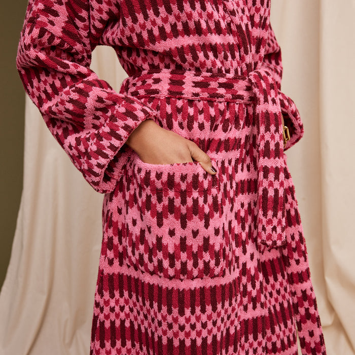 Arlette Towelling Robe - Cosmo Pink XS/S