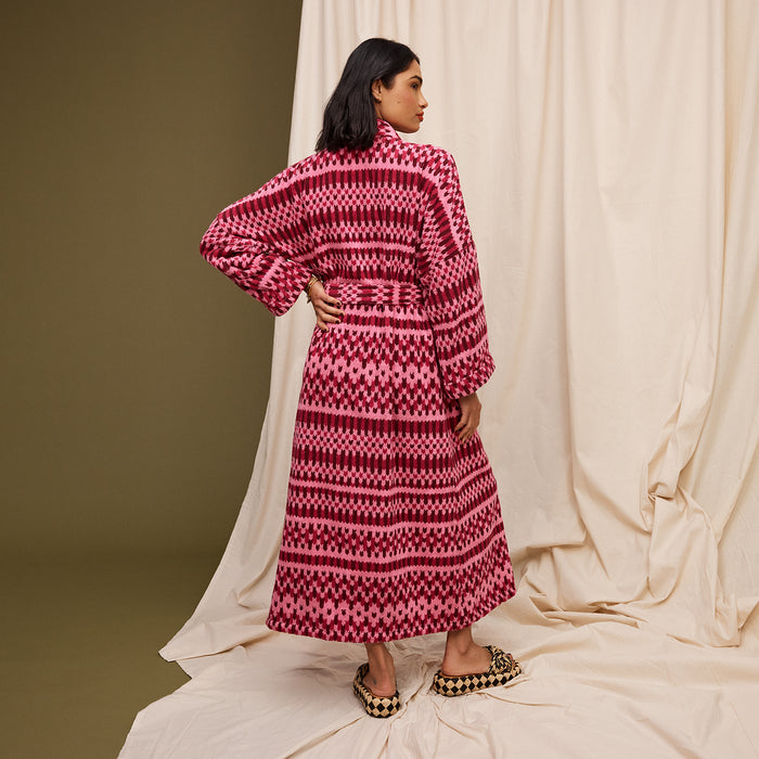 Arlette Towelling Robe - Cosmo Pink XS/S