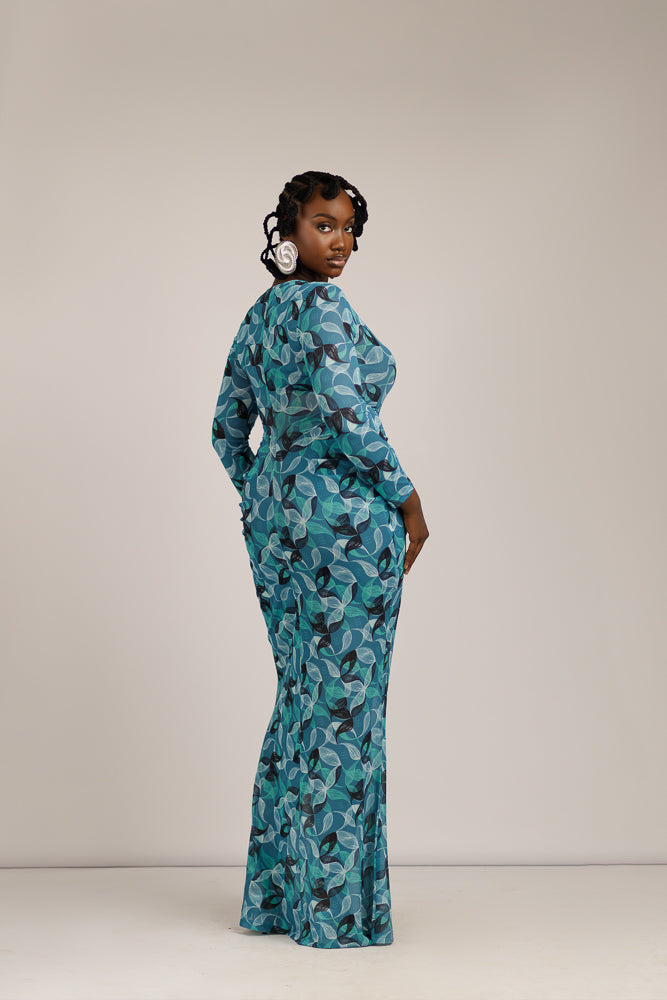 ASHLEIGH MESH DRESS – TEAL