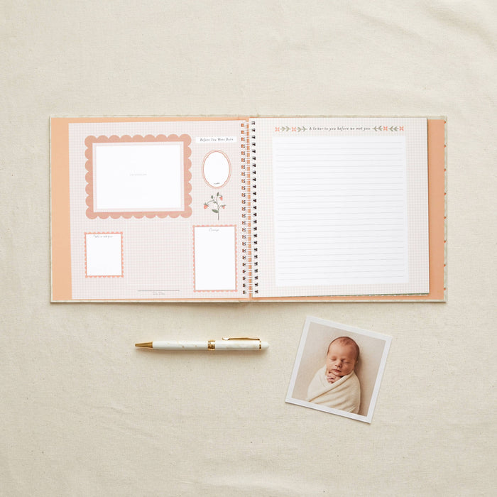 Cottage Garden First Year Baby Memory Book - Wee Bee Baby Boutique