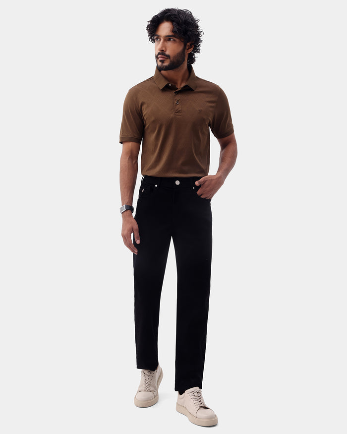 Bear Brown Textured Polo - Min Jun