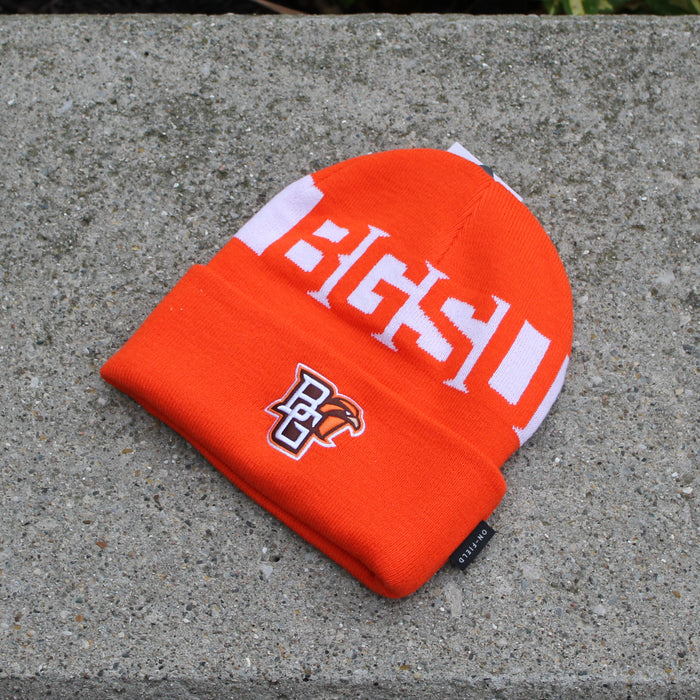 Nike BGSU Orange/White Cuffed Beanie