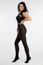 Black Opaque Tights With Luxe Comfort Waistband