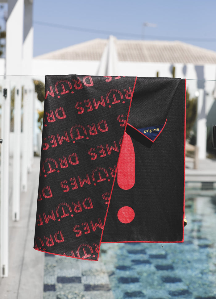 Black & Red Staple Beach Towel