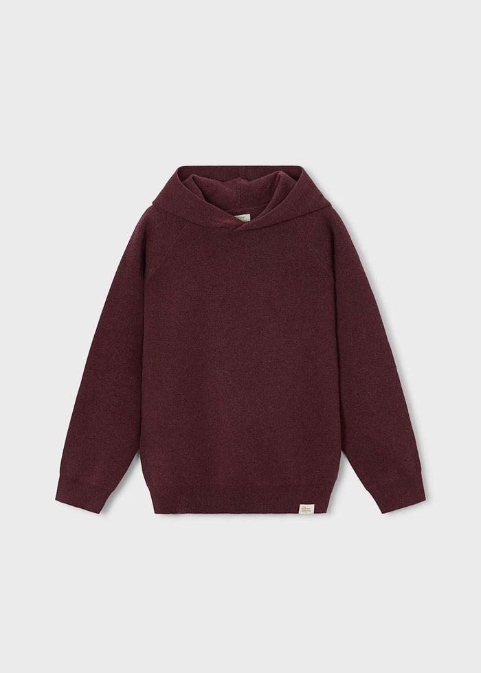 Boston Kids - Boys Knit Hooded Sweater - Maroon