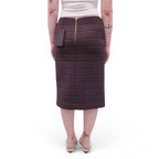 BOTTEGA VENETA CHOCOLATE HEAVY TECHNICAL SKIRT - SIZE 38