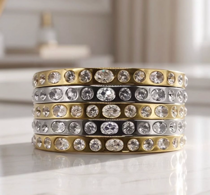 Cheri Bangle in Gold and Silver* updated style