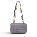CHRISTIAN DIOR 2021 GREY MEDIUM DIOR CARO BAG