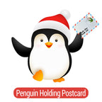 Penguin Holding Postcard