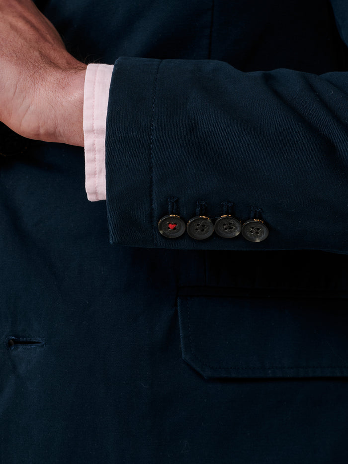 Aubin Navy Coleby Lightweight Cotton Blazer | Cotton Jacket