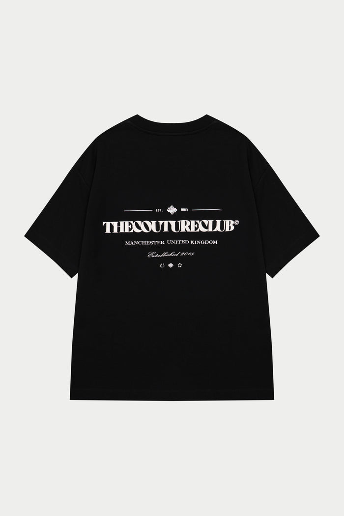 COPYRIGHT MULTI GRAPHIC T-SHIRT - BLACK