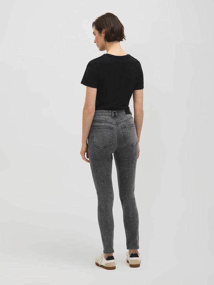 Cotton-Blend High-Waisted Skinny Jeans
