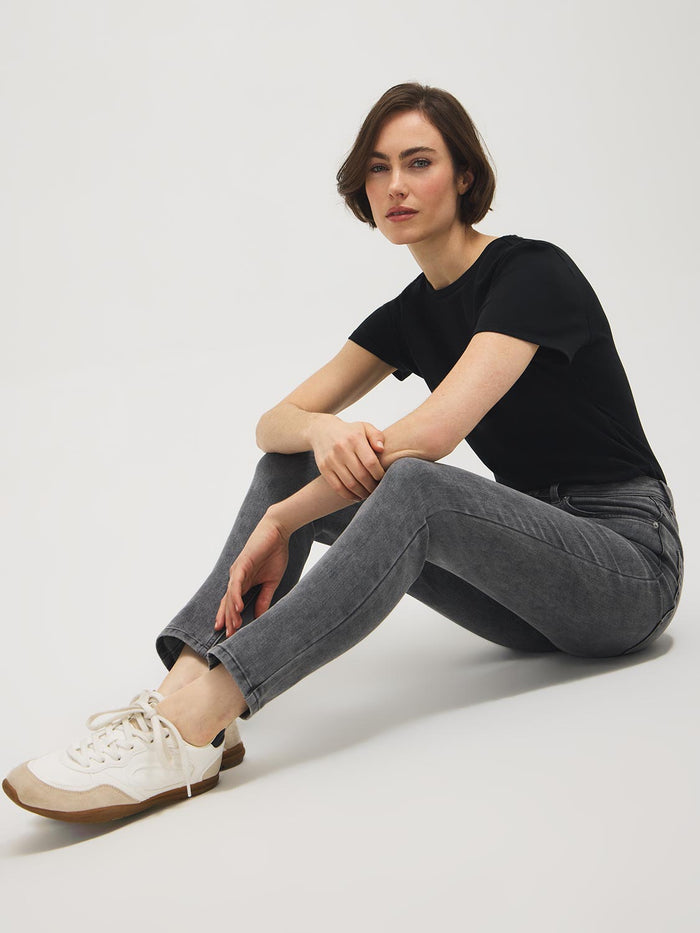 Cotton-Blend High-Waisted Skinny Jeans