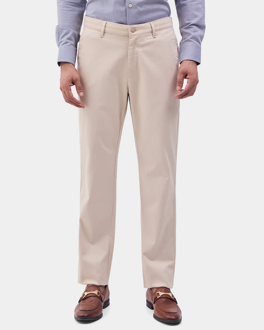 Cream Textured Khakis - Monta