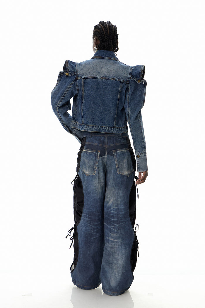 Cthulhu Deconstruct Cutout Denim Jacket