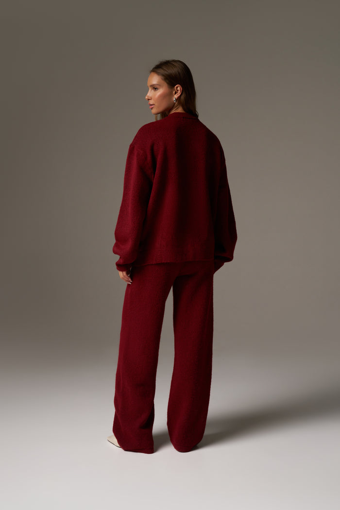 CTRE KNITTED SWEATSHIRT - BURGUNDY