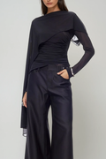 Denice Ruch Shawl Mesh Top