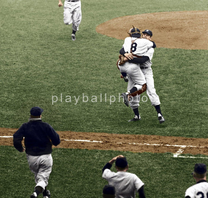 Don Larsen's Perfect Game Colorized 8x10 Print - Graded And Framed