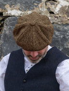 Donegal Tweed Men's Driving Cap - Brown #color_brown