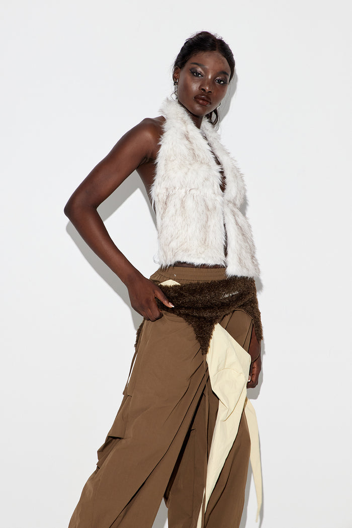 Eadmund Faux Fur Backless Top