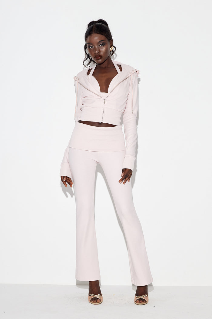 Eardwulf Three Piece Plunge Pants Set In Pink