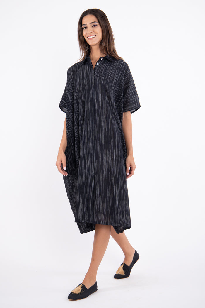 Edith Cotton Graphite Kaftan