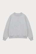 EMBOSSED SWEATSHIRT - GREY MARL