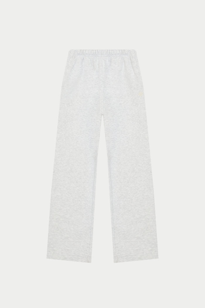 EMBROIDERED CREST RELAXED JOGGERS - GREY MARL