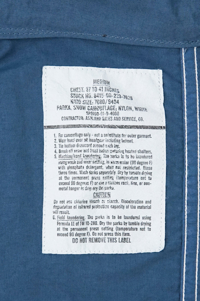 Fifth Over-Dyed Nylon Snow Fishtail JKT Blue