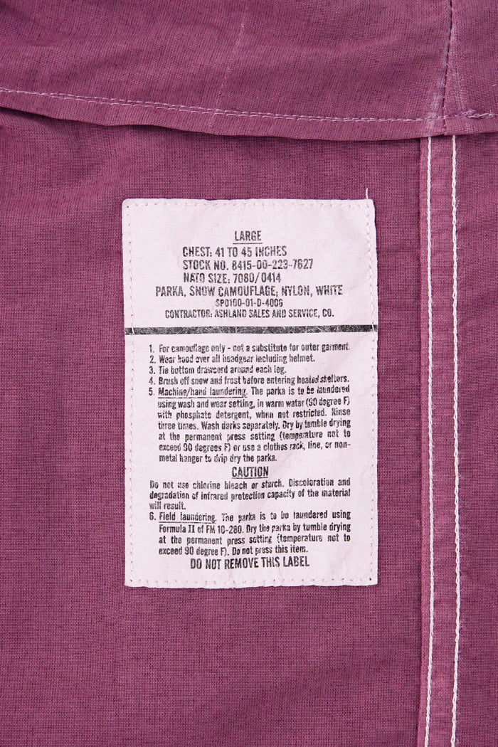 Fifth Over-Dyed Nylon Snow Fishtail JKT Purple